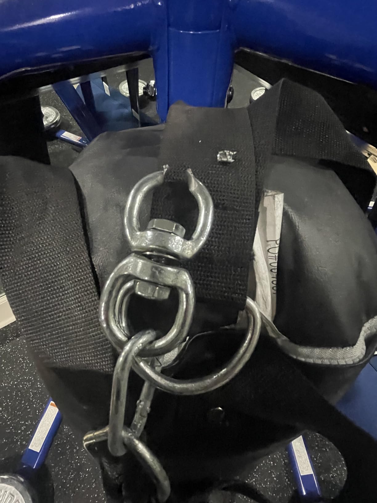 Everlast 100 Pound Capacity Punching Bag Stand Workout Equipment for Kickboxing, Boxing, and MMA Training with 3 Plate Pegs, Blue customer photo 1