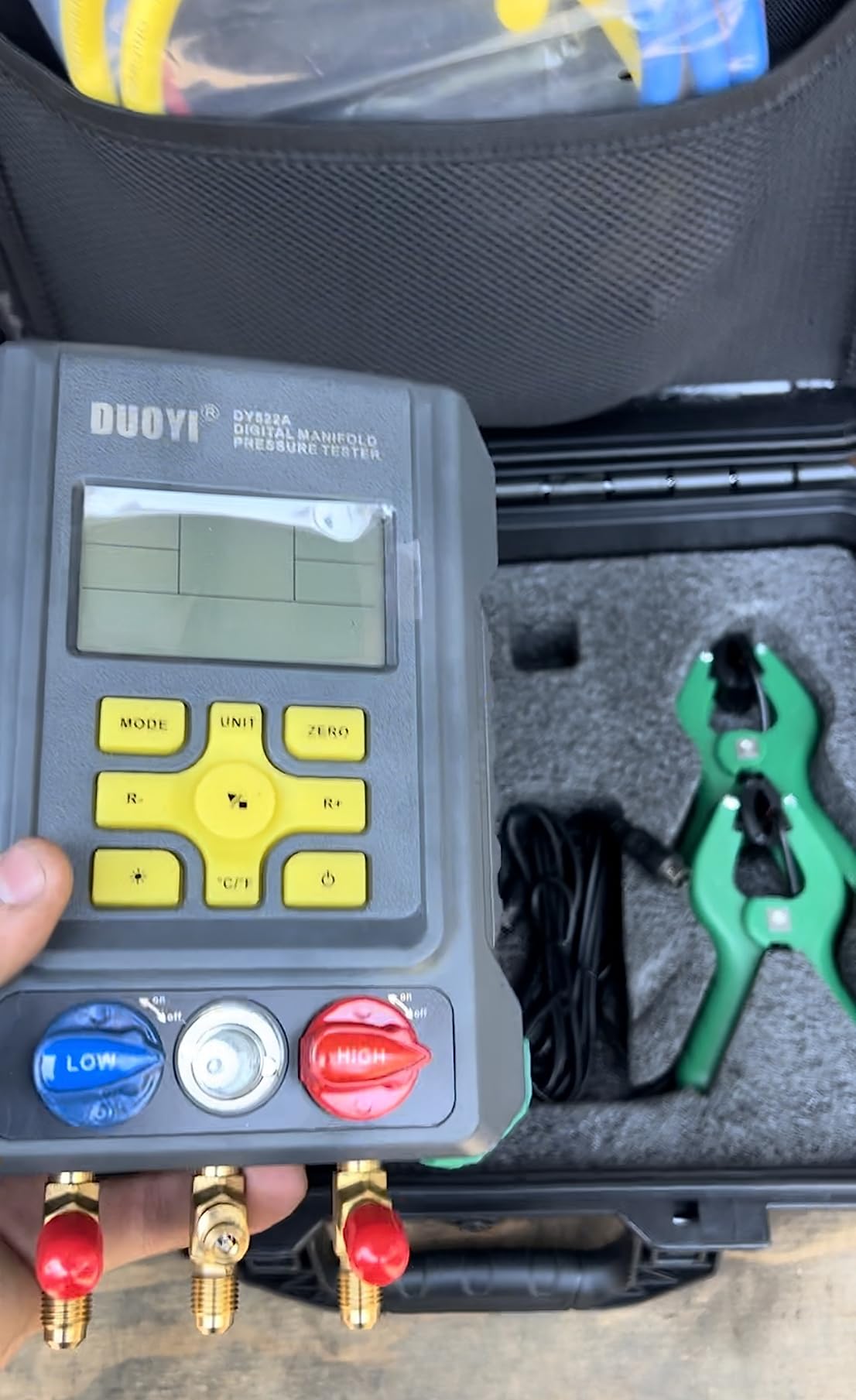 HVAC Digital Manifold Gauge Set for 92 Refrigerant Digital HVAC Gauges Pressure&Temp Test R134A R410A R404A R22 Refrigerant Gauges with Hoses, Upgraded Ball Valve,for Air Conditioning & Refrigeration customer photo 1