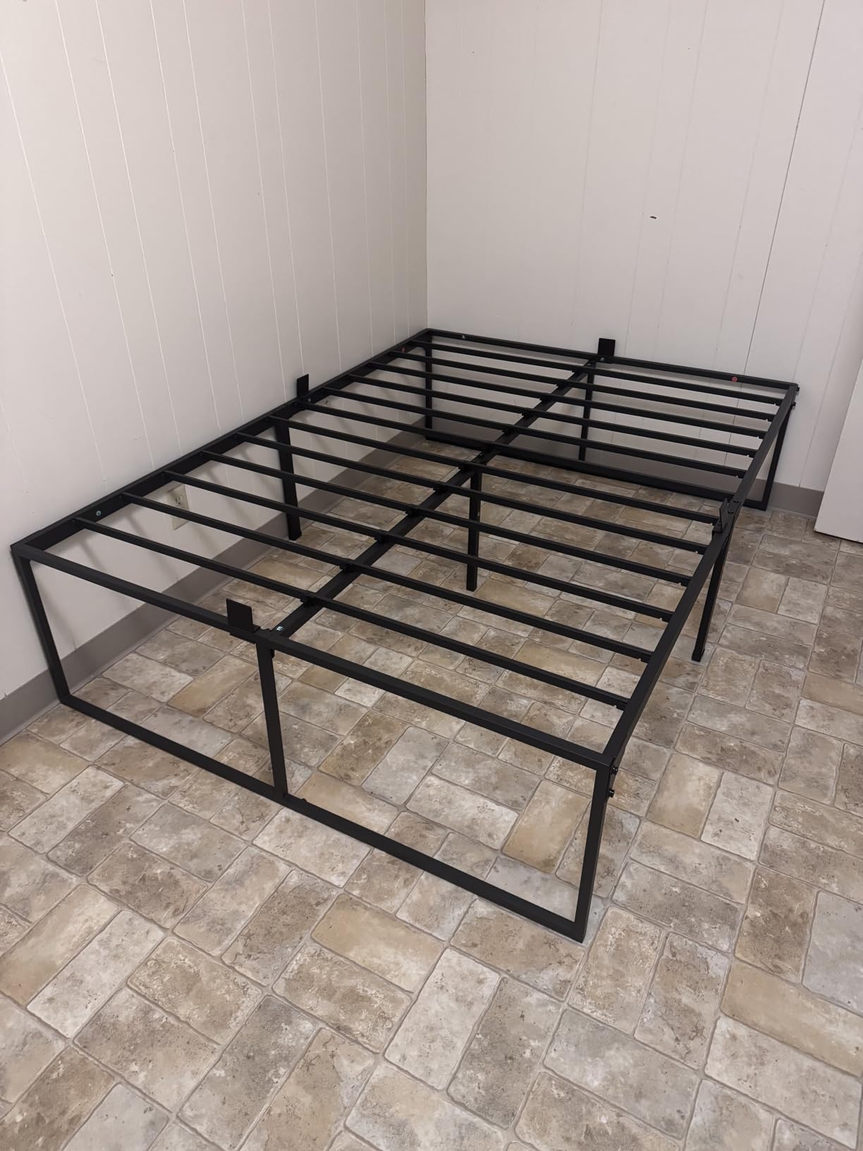 14 Inch Queen Bed Frame, 3500 lbs Heavy Duty Metal Platform, Steel Slats Support/No Box Spring Needed/Noise Free/Non-Slip/Easy Assembly customer photo 1