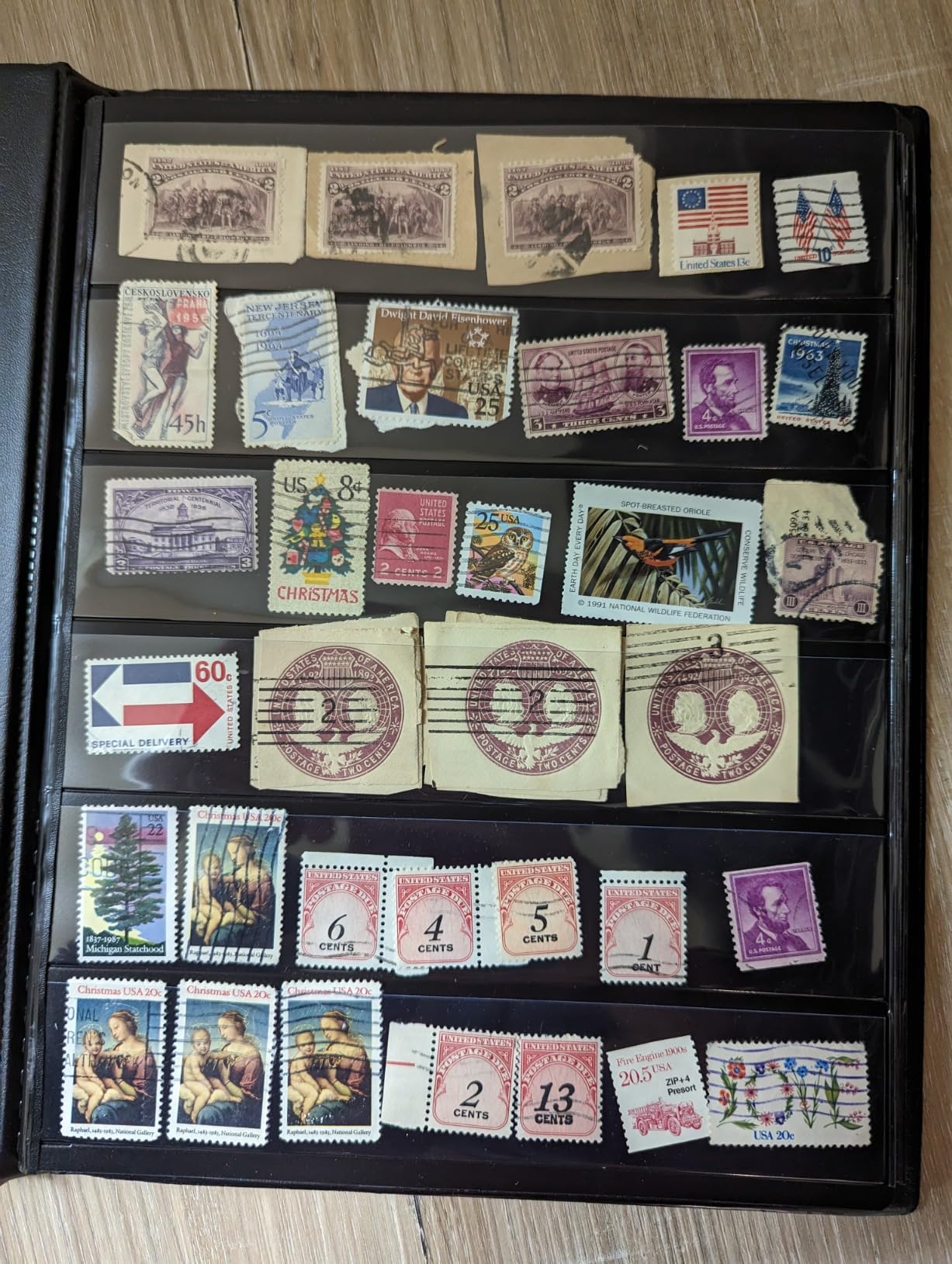 MUDOR Stamp Collecting Album, 7 Rows Pockets Stamp Book for Collectors, 10 Sheets Stamp Stockbook customer photo 1