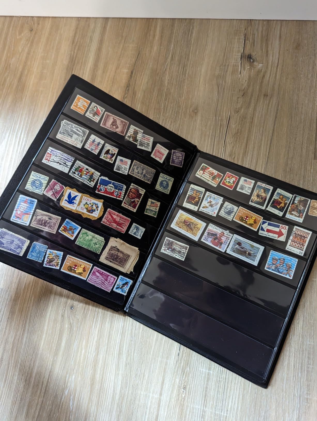 MUDOR Stamp Collecting Album, 7 Rows Pockets Stamp Book for Collectors, 10 Sheets Stamp Stockbook customer photo 2