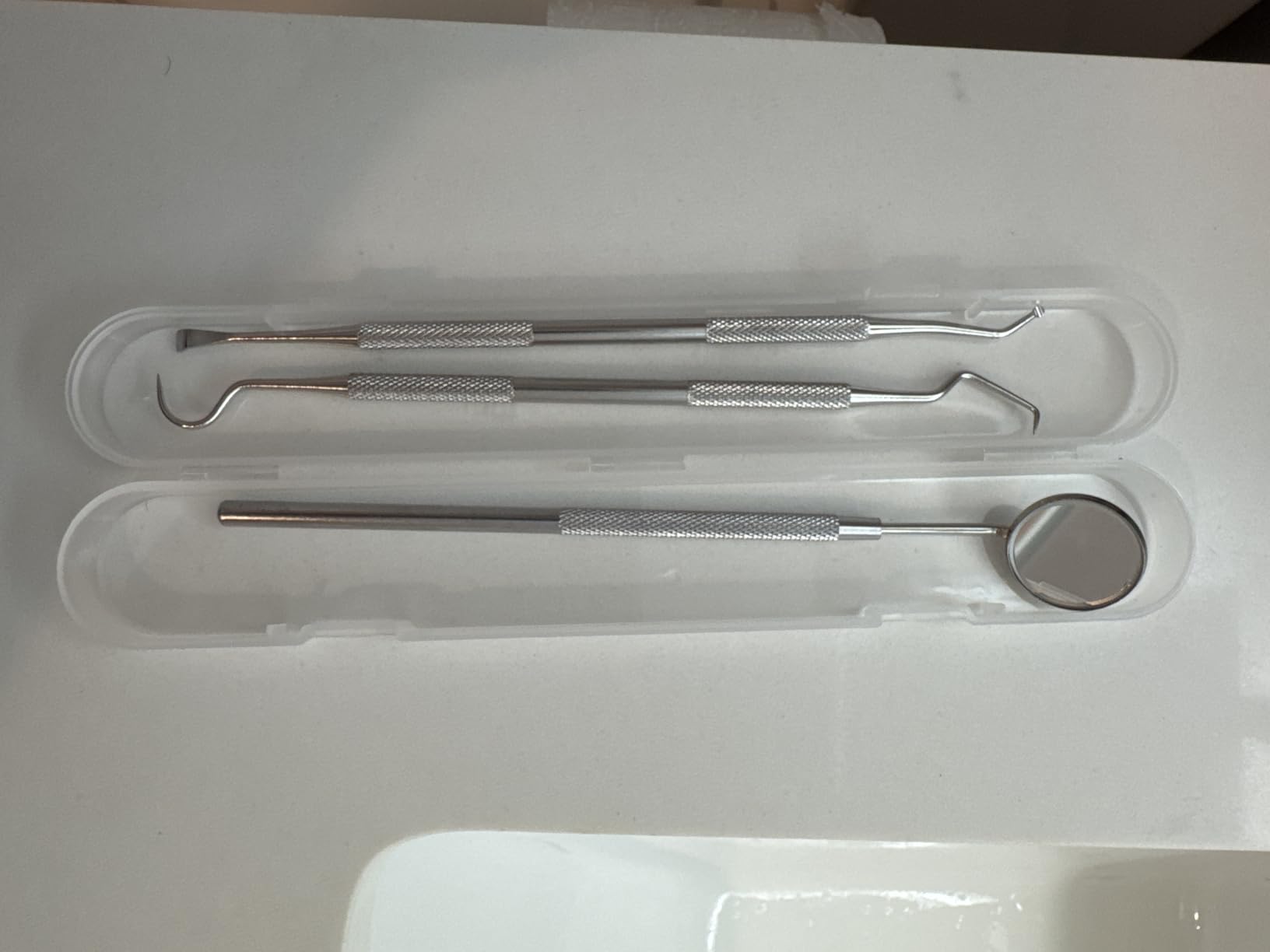 3Pcs Dental Tools, Professional Dental Picks for Teeth Cleaning, 100% Surgical 304 Stainless Steel Plaque Remover for Teeth, Dental Mirror, Hygiene Set, Scraper Oral Care Kit To Remove Tartar. customer photo 2