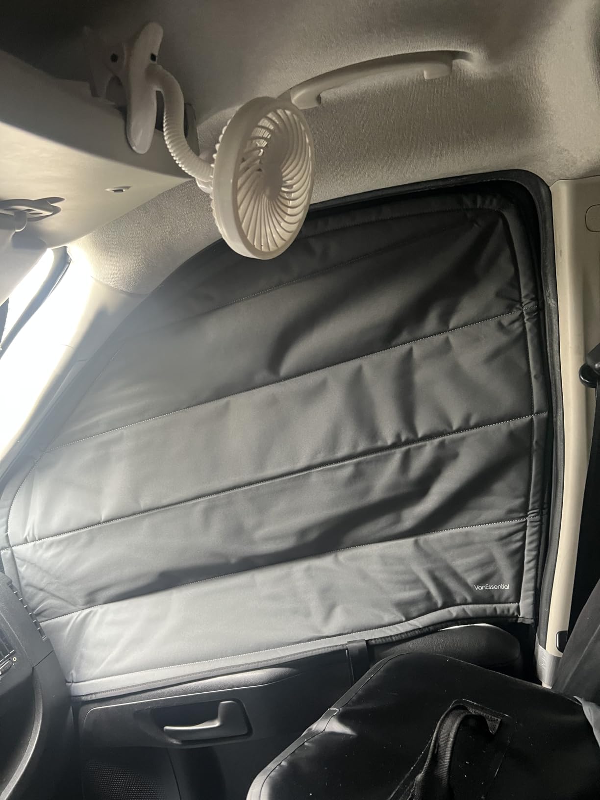 VanEssential Insulated Blackout Rear Door Window Covers Designed for RAM Promaster Bare Metal Window Frame Van Years 2014 to Current Model (Pair)- Charcoal Gray customer photo 1