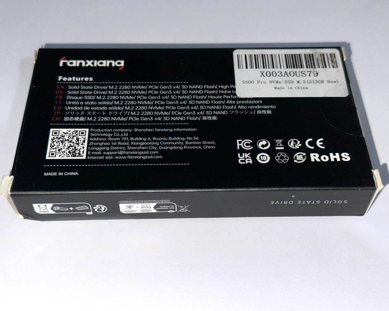 fanxiang S500 Pro 256GB NVMe SSD M.2 PCIe Gen3x4 2280 Internal Solid State Drive, SLC Cache 3D NAND TLC, Up to 3200MB/s, Compatible with Laptop and PC Desktops(Black) customer photo 2