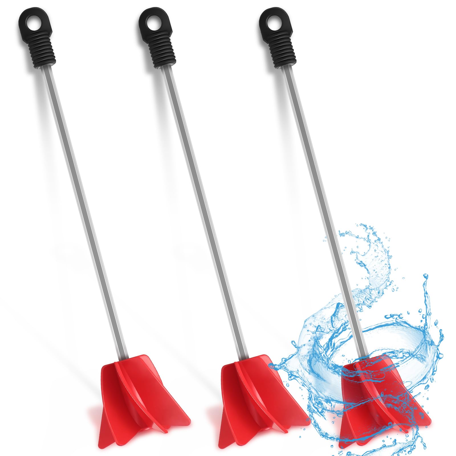 Loosh 3 Pcs 11 Inch Paint Stirrer for Drill, Paint Mixer Attachment, Helix Epoxy Mixer for Concrete Resin Silicone Stirrer Paddle Works with Most Drills customer photo 1