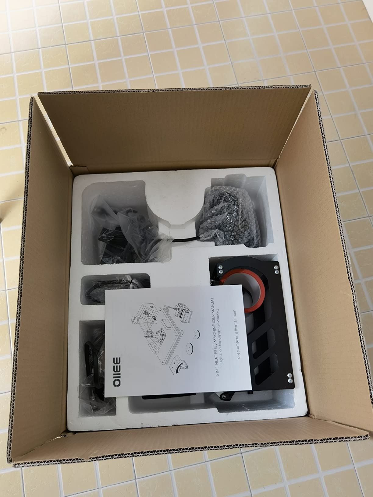OIIEE Heat Press Machine 5 in 1 Combo Heat Press 12 x 15 Inch Heat Transfer Machine 360-Degree Swing Away Digital Shirt Printing Multifunction Heat Transfer Sublimation for T Shirts Mugs Hat Plate Cap customer photo 2