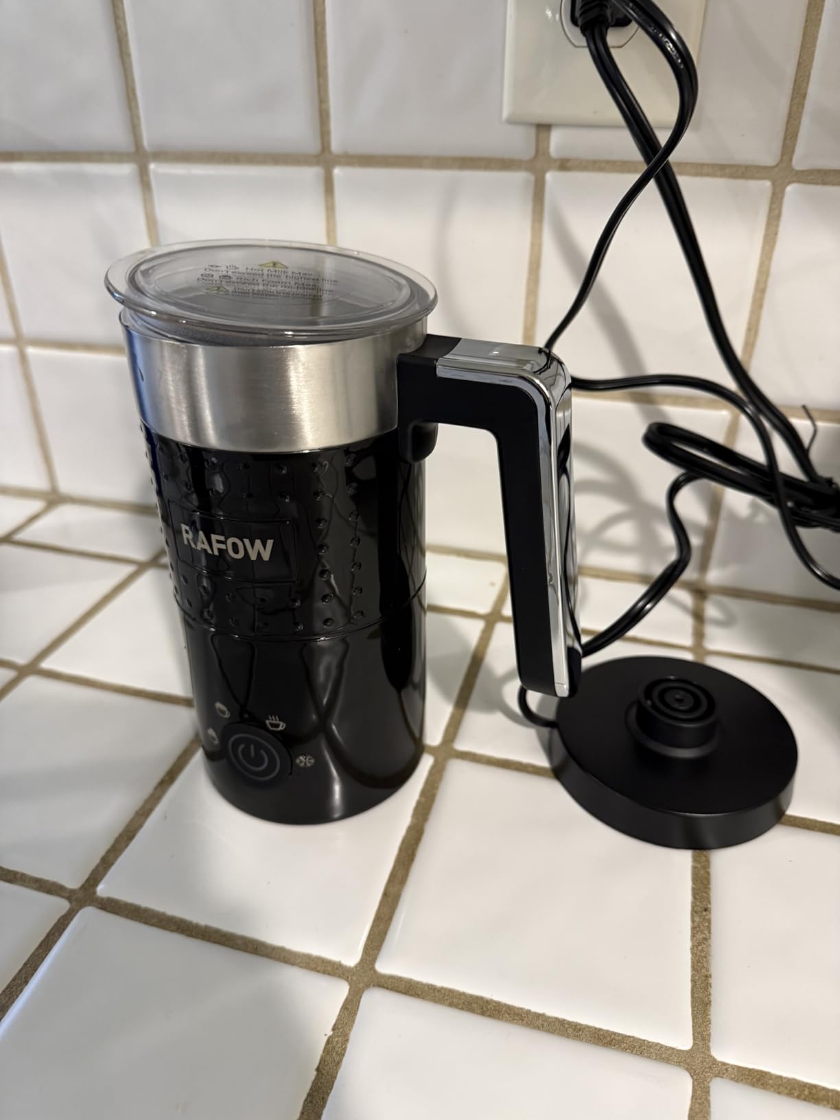 4 in 1 Electric Milk Frother: 10oz/350 mL Large Capacity Electric Milk Steamer for Hot and Cold Milk Froth - Automatic Milk Frother & Warmer for Latte, Cappuccinos, Macchiato, Hot Chocolate customer photo 2