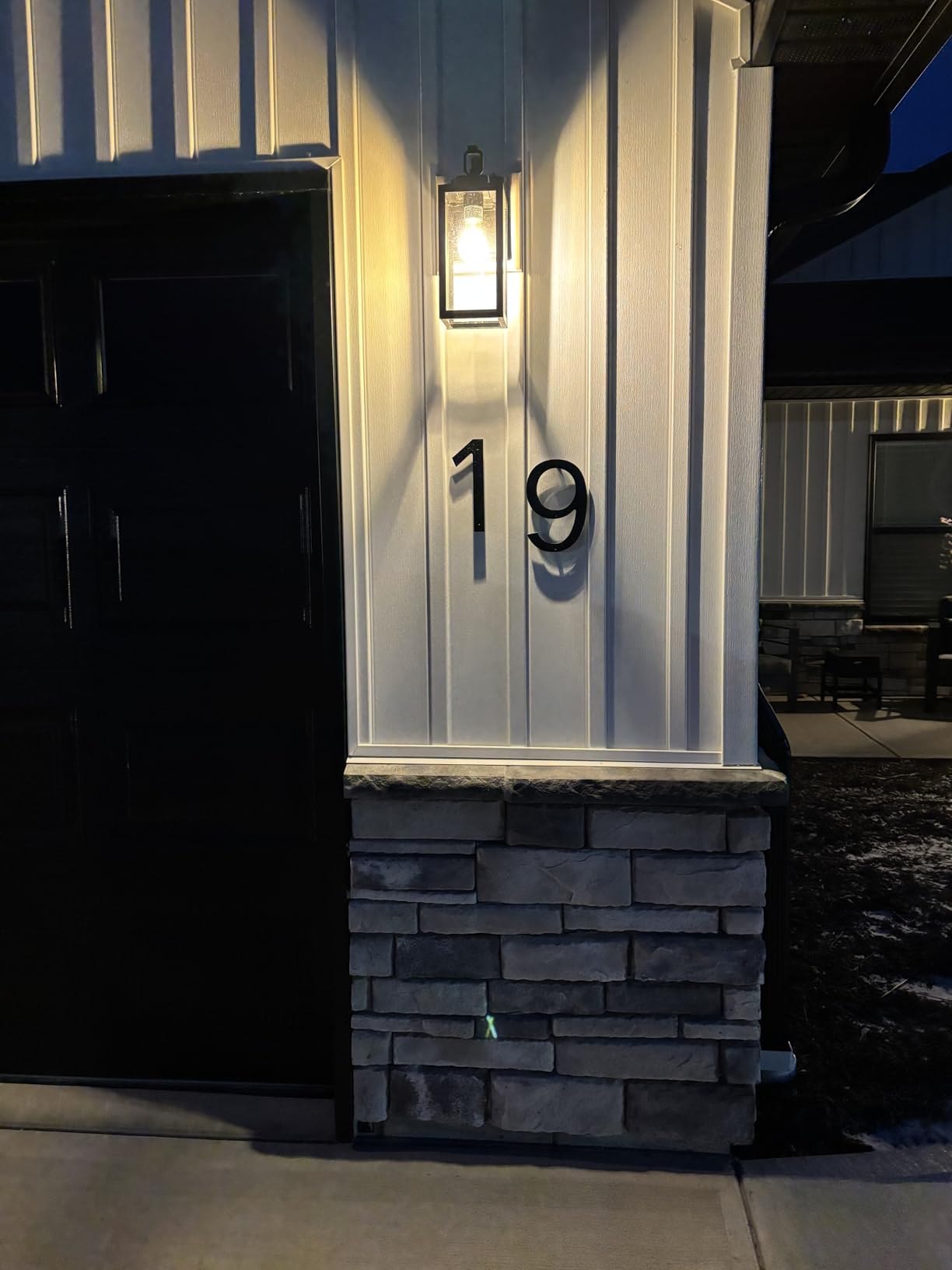 8 Inch Large Floating House Numbers, Black Modern House Number for Outside, Home Address Numbers for Outdoor Garage Gate Wall Street (9) customer photo 2