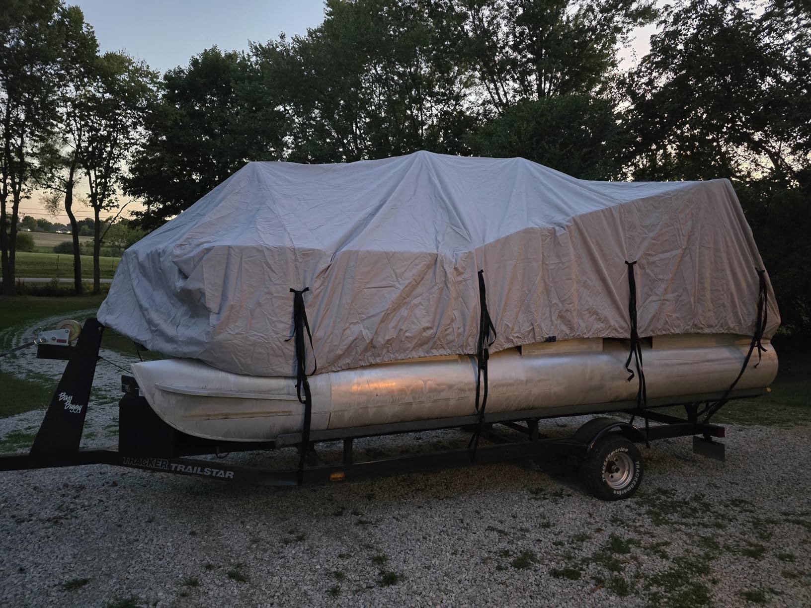 Seal Skin Covers Heavy-Duty Pontoon Boat Cover, Waterproof & UV Resistant, Fits 24 to 28ft L & Up to 102