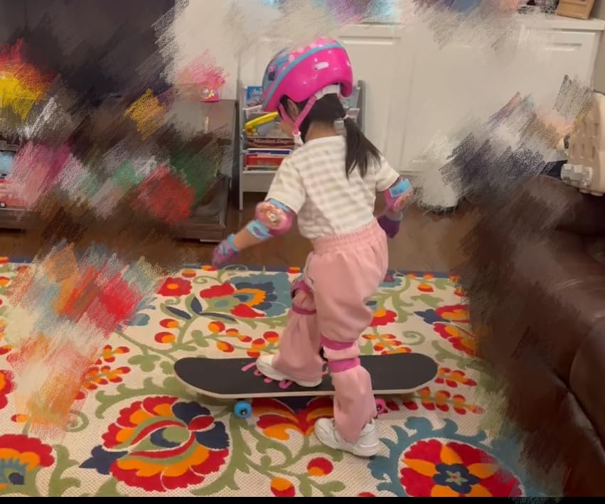 Skateboard with Printed Graphic Grip Tape - Great for Kids and Teens, Cruiser Skateboard with ABEC 5 Bearings, Durable Deck, Smooth Wheels customer photo 1