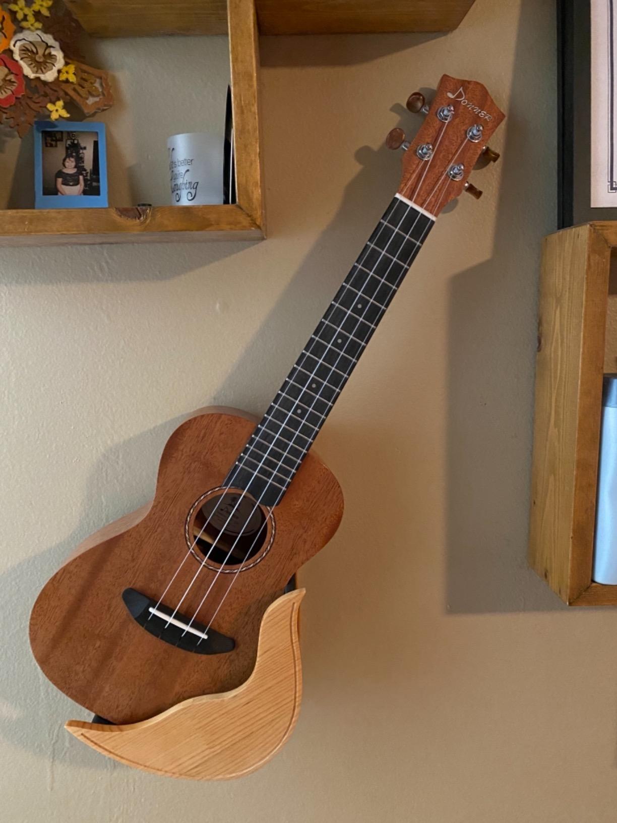 Donner Soprano Ukulele Mahogany 21 inch Ukelele Beginner Kit Online Lesson Gig Bag Strap Nylon String Tuner Picks Cloth DUS-1 Ukalalee Set Christmas Gift customer photo 1