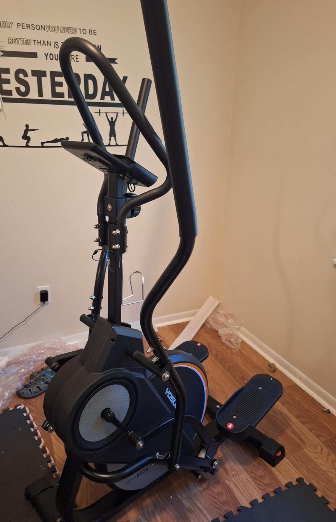 YOSUDA Elliptical Exercise Machine, Compact 3-in-1 (Elliptical + Cardio Climber + Stair Stepper) Elliptical for Home with 45 Degree Incline, 15.5IN Stride, 16 Levels Resistance, Support Kinomap/Fed APP customer photo 1