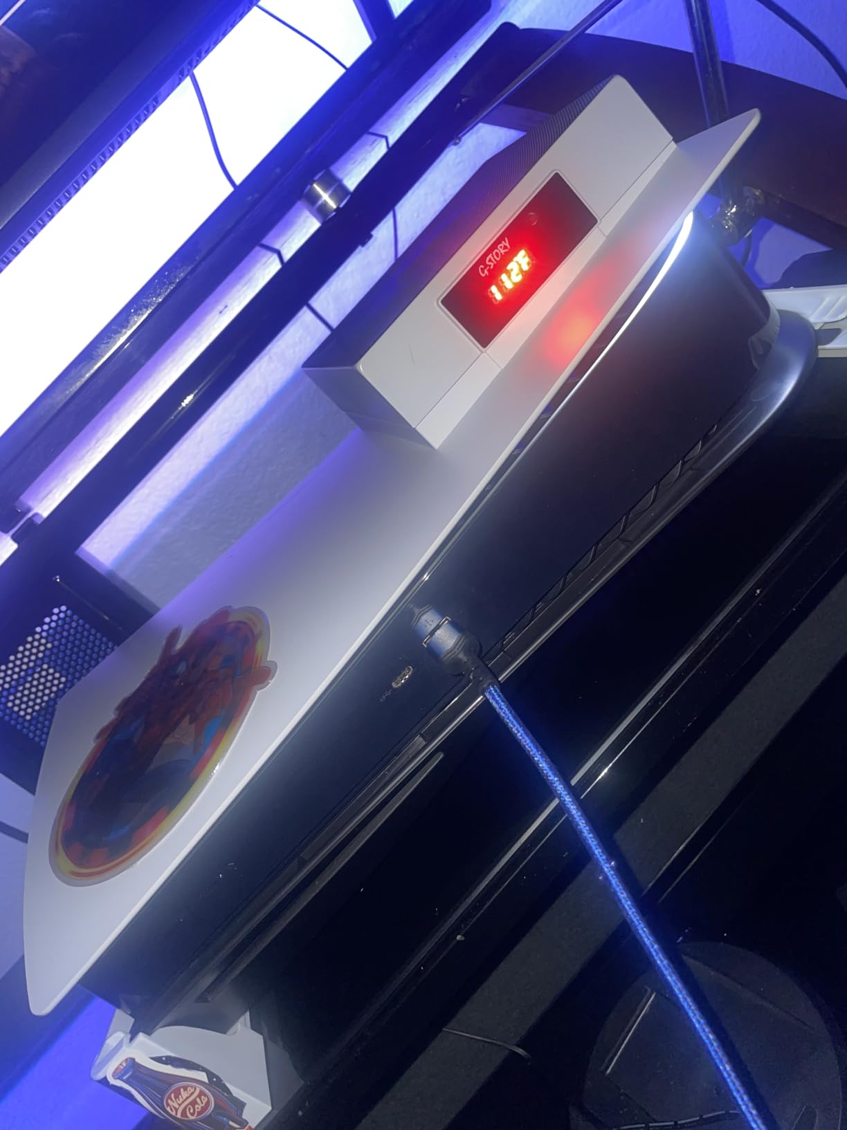 G-STORY PS5 Cooling Fan,PS5 Cooler System, Fan Speed Automactically Adjusted by Temperature(℃/℉), Low Noise, 3 Speed 1500/1750/2000RPM (140MM) with RGB LED (White) customer photo 1