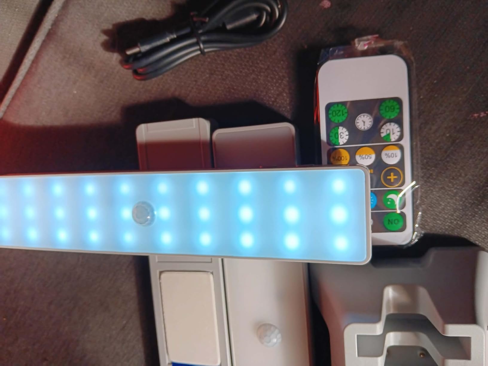LED Closet Light with Charging Station, 6 Pcs 30LEDs 8'' Dimmer Rechargeable Motion Sensor Under Cabinet Lighting, Stick-Anywhere Night Light for Wardrobe,Kitchen customer photo 1