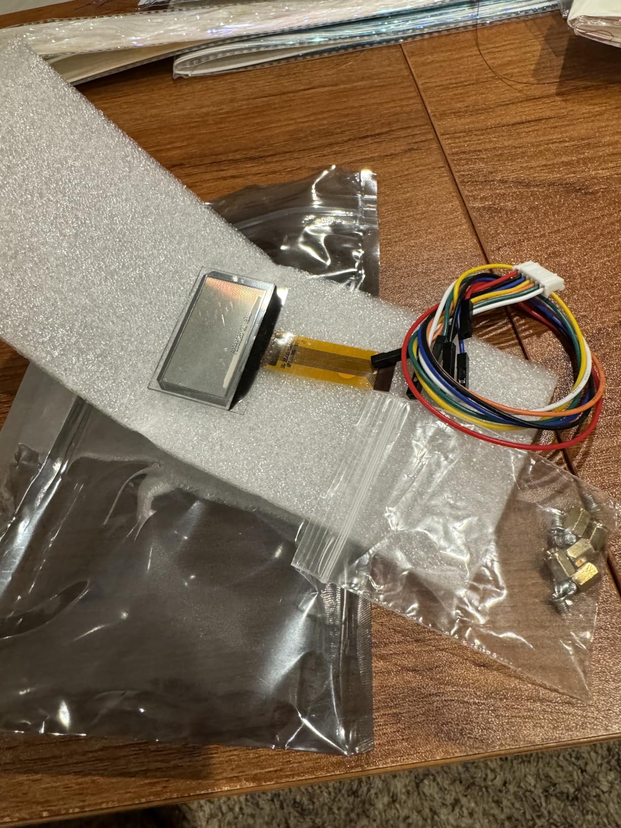 1.51inch Transparent OLED Display Module 128x64 Resolution Light Blue Color Display OLED for Raspberry Pi/Arduino/STM32, Full Viewing Angle, Embedded Independent Driver Chip, SPI/I2C Interfaces customer photo 2