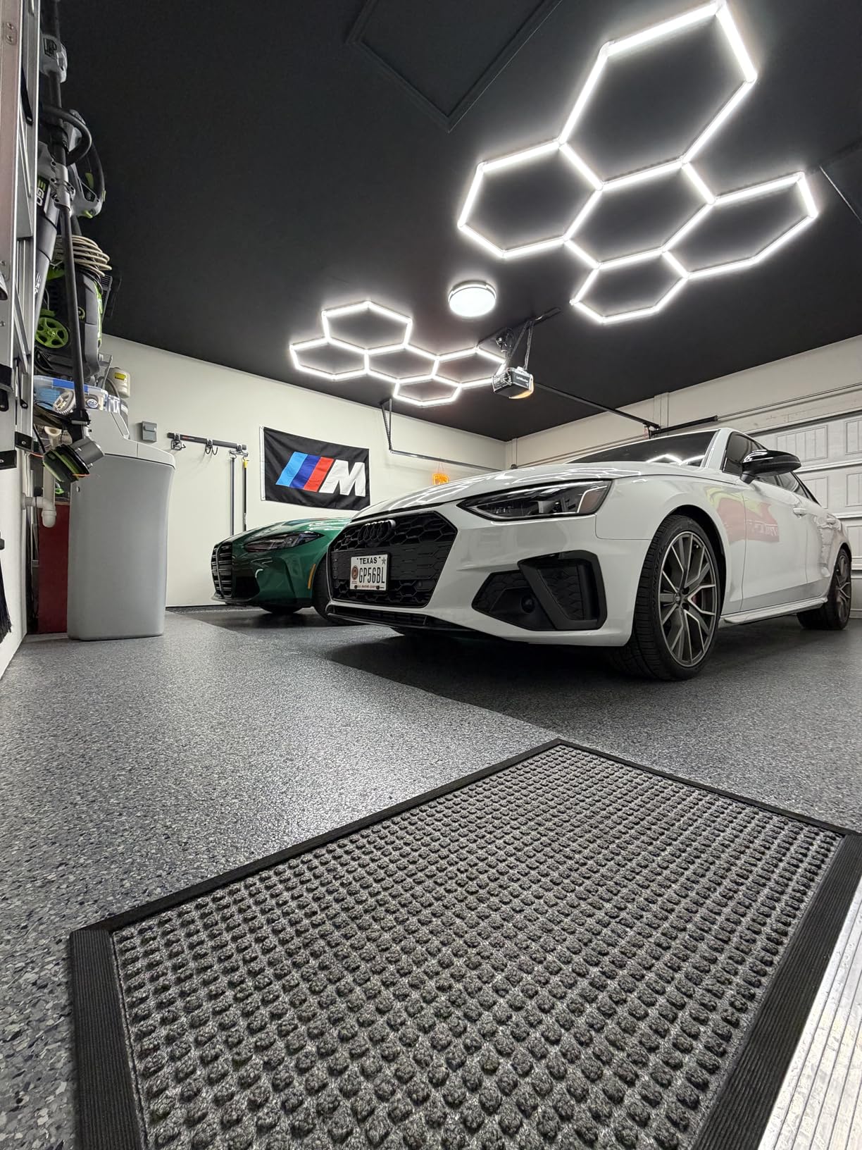 LZHOME Hexagon 5000K LED Garage Lights: 25 Pack Updated 1.31-inch Wider Size, 26300LM Super Bright Hex Lighting Ceiling LED Shop Light for Garage, Car Detailing, Workshop, Warehouse, Gym, Basement customer photo 2