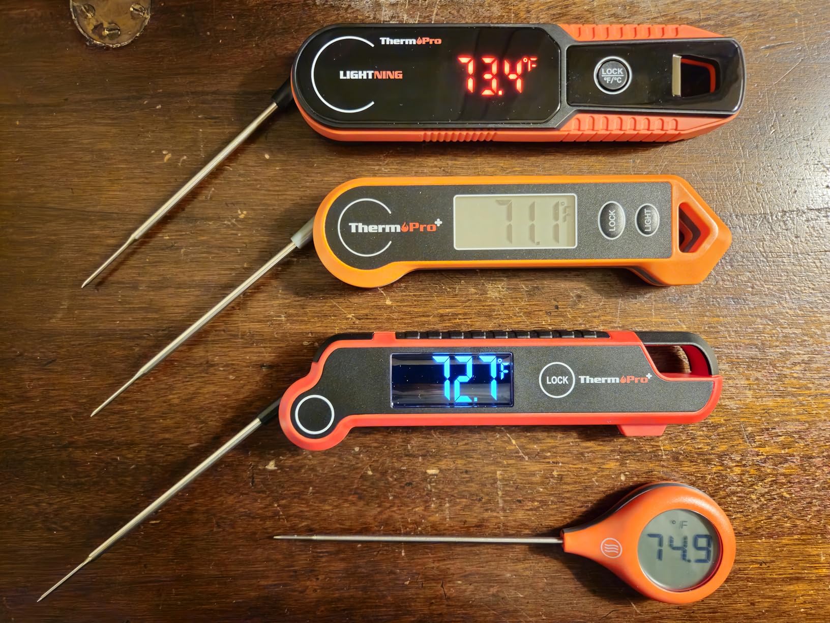 TempPro Lightning 1 Sec Instant Read Meat Thermometer, Kitchen Food Thermometer with 180 Rotating Display, IP67 Waterproof Cooking Thermometers for Deep Fry Smoker Grill BBQ(Previously ThermoPro) customer photo 1