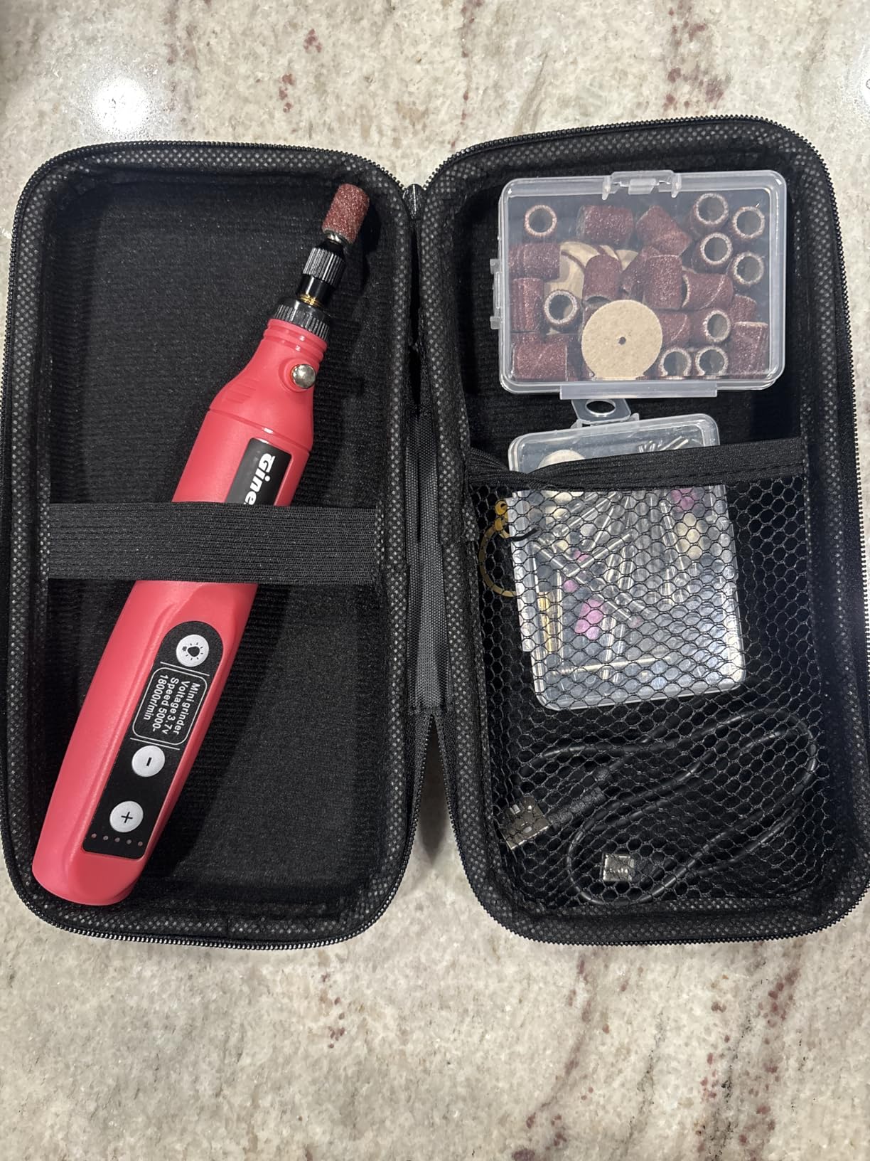 Cordless Rotary Tool, 5 Variable Speed Mini Rotary Tool Kit with 70 Accessories, 3.7V Type-C Charging Power Rotary Tool for Engraving, Sanding, Polishing, Carving, Cutting, DIY Crafts customer photo 1