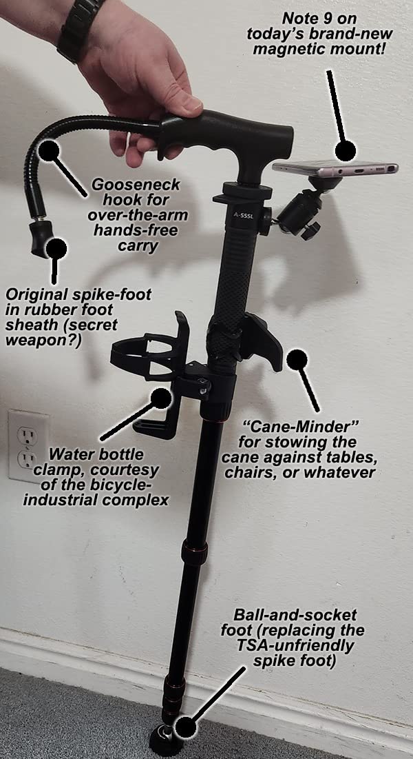 Manbily Camera Monopod Aluminum Portable Compact Lightweight Travel Monopod with Carrying Bag Walking Stick Handle,for DSLR Canon Nikon Sony Video Camcorder,6 Sections up to 61-in (A-555L) customer photo 2