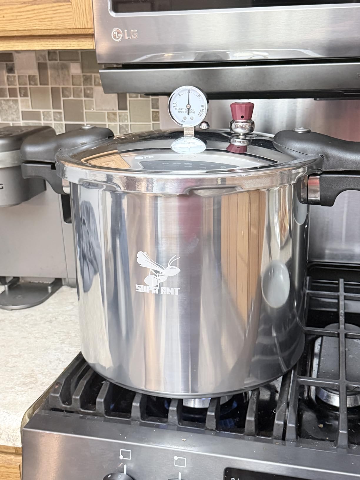 Supa Ant Canning Supplies - Water Bath Canning Pot with Rack & Lid - Starter Kits Set for Beginners - Stainless Steel Water Bath Canner Kit & Rack - Rack, XL Ladle, Measuring Cups, Kitchen Funnel customer photo 1