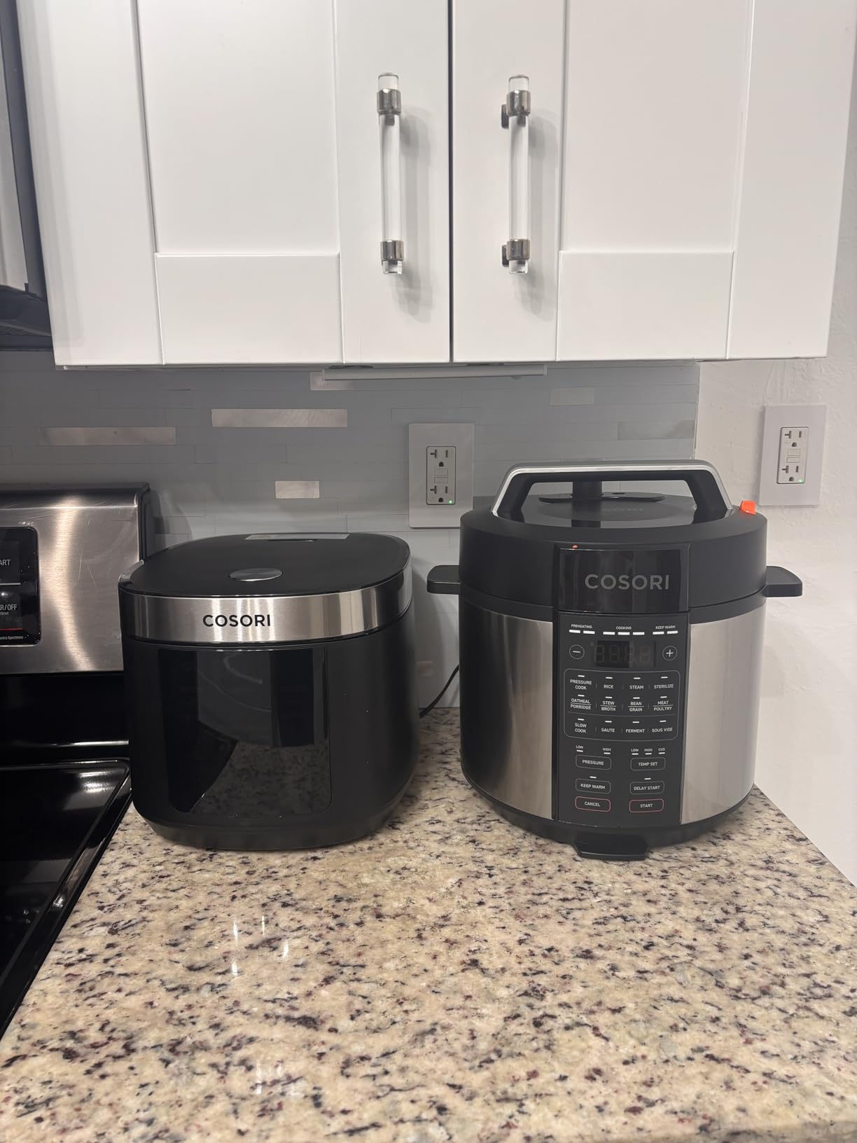 Cosori Rice Cooker 10 Cup, 24h Keep Warm, Non-stick Ceramic Inner Pot, 18 Functions Fuzzy Logic Rice Maker with Stainless Steel Steamer Basket, Sauté, Slow Cooker, Black customer photo 1