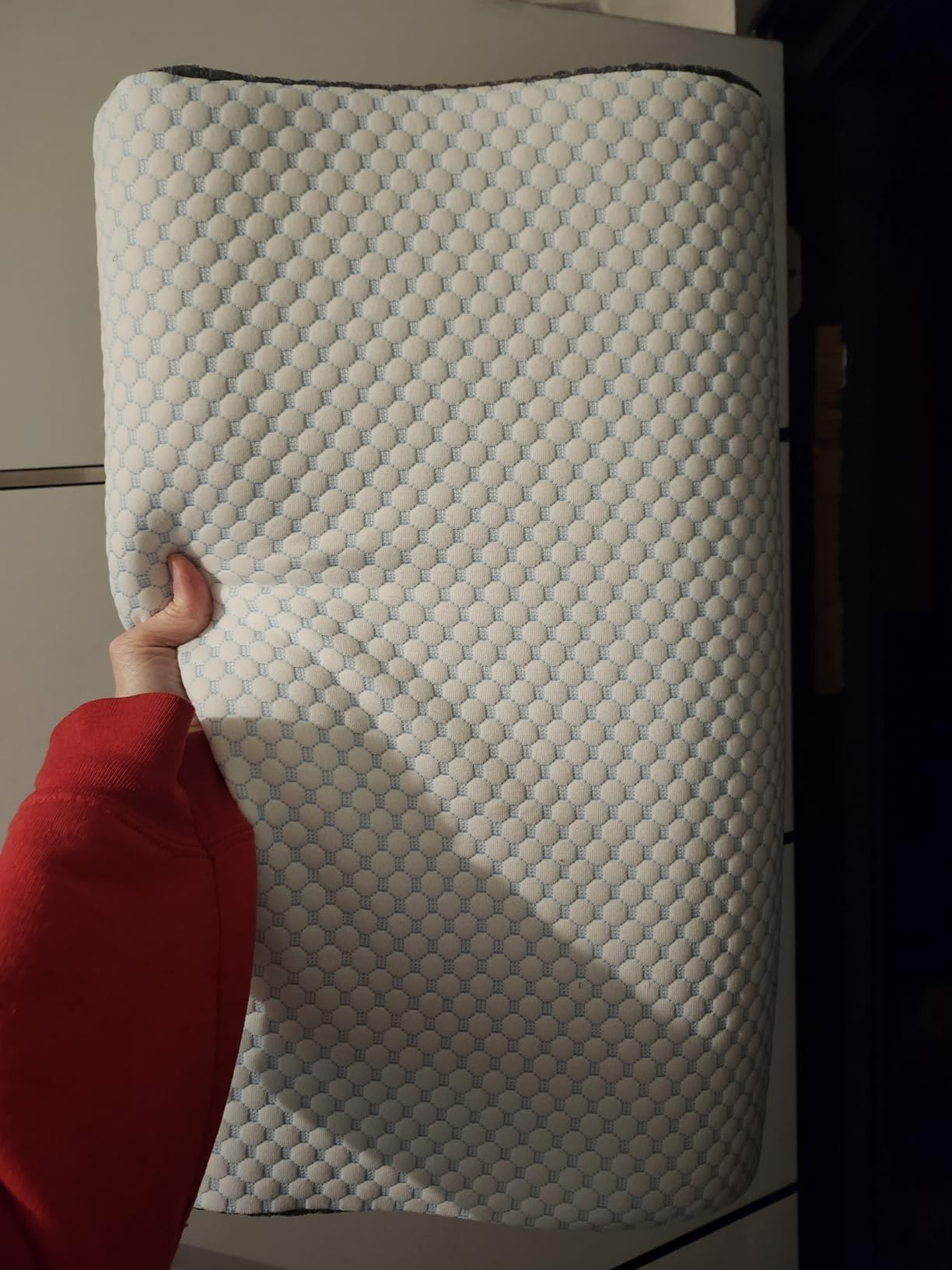 Memory Foam Bed Pillow for Sleeping, Ergonomic Cervical Contour Neck Support Orthopedic Pillow customer photo 1