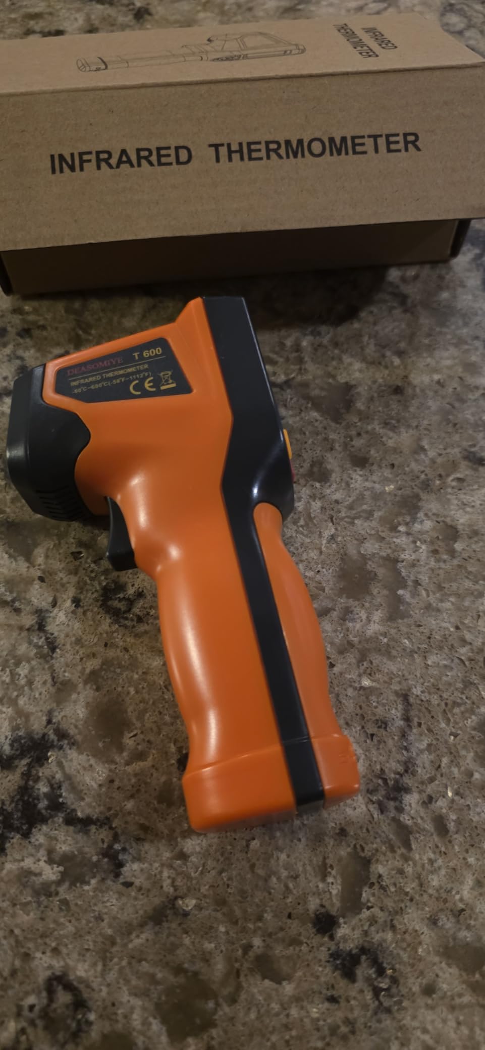 Laser Infrared Thermometer Non-Contact Digital Temperature Gun, -58℉～1112℉(-50℃～600℃) IR Thermometer for Industrial, Kitchen Cooking, Automotive, HVAC (Not for Human Body Temp) customer photo 2
