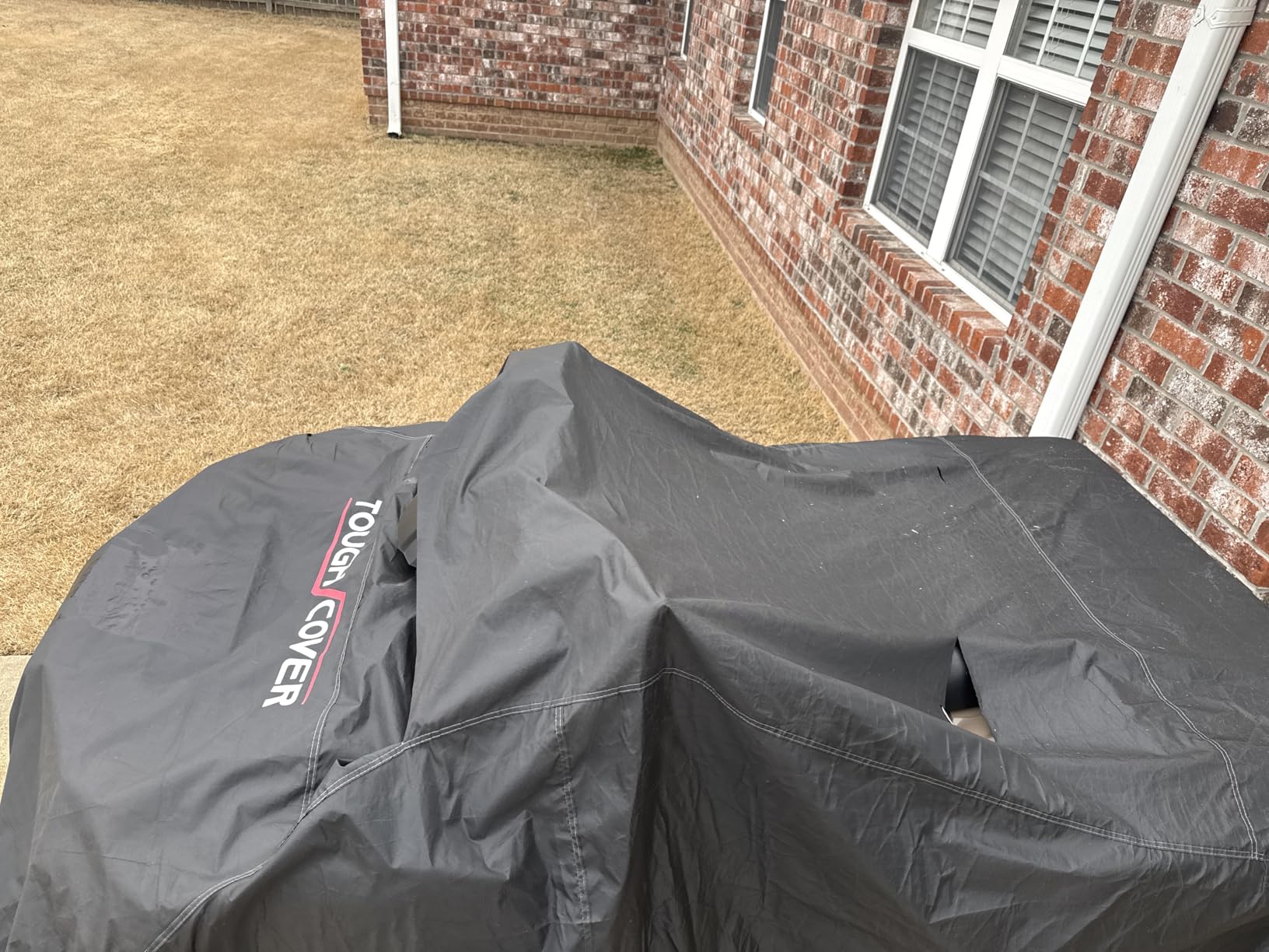 Tough Cover XL ATV Cover, Heavy Duty 600D Marine Grade Fabric, Quad Cover for Kawasaki, Honda, Polaris, Yamaha, and More. Protection Against Water, Wind, UV. 4 Wheeler Accessories (Black) customer photo 1
