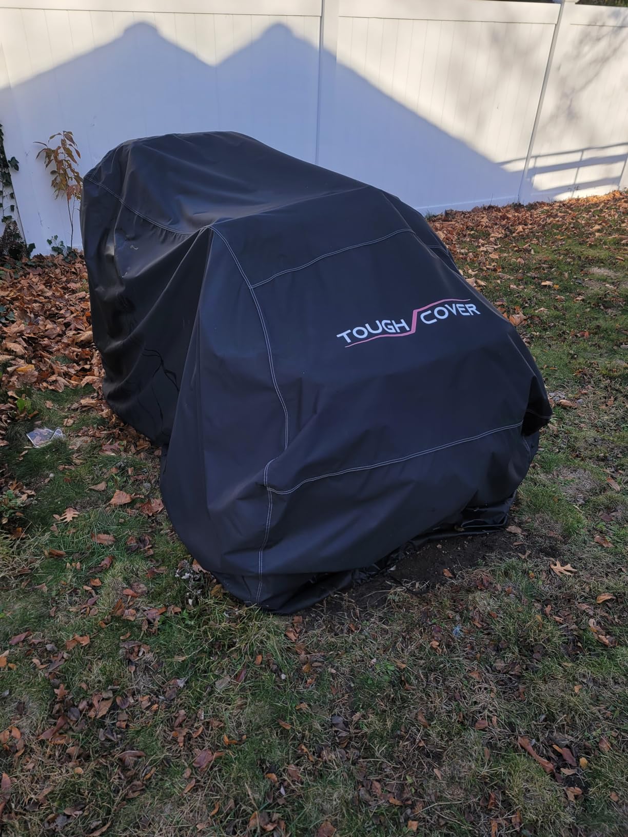 Tough Cover XL ATV Cover, Heavy Duty 600D Marine Grade Fabric, Quad Cover for Kawasaki, Honda, Polaris, Yamaha, and More. Protection Against Water, Wind, UV. 4 Wheeler Accessories (Black) customer photo 2