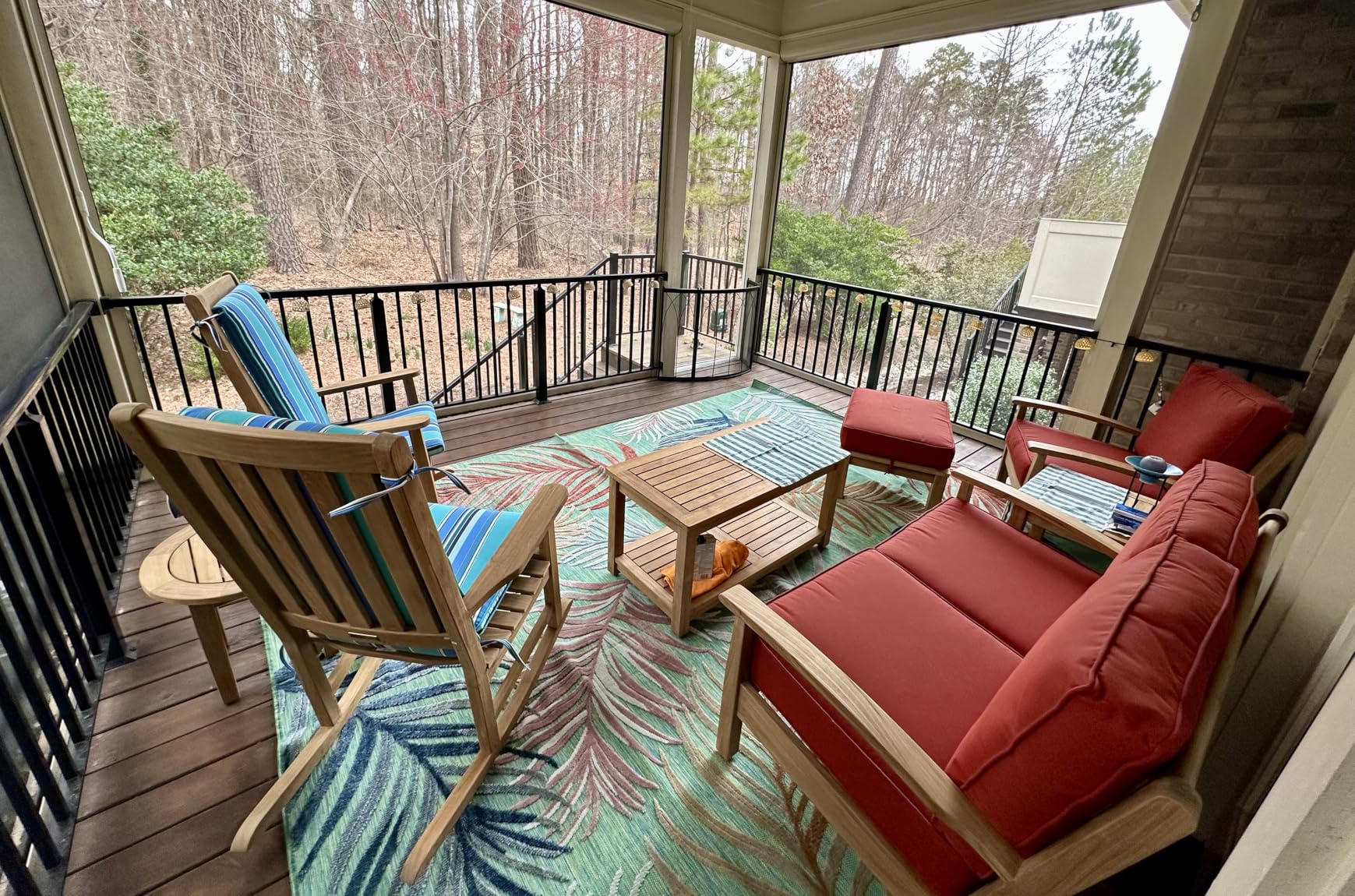 SAFAVIEH Washable Rug Outdoor Cabana Collection - 8' x 10', Black & Rust, Non-Shedding & Easy to Clean, Ideal for Patio, Backyard, Mudroom (CBN445H) customer photo 1