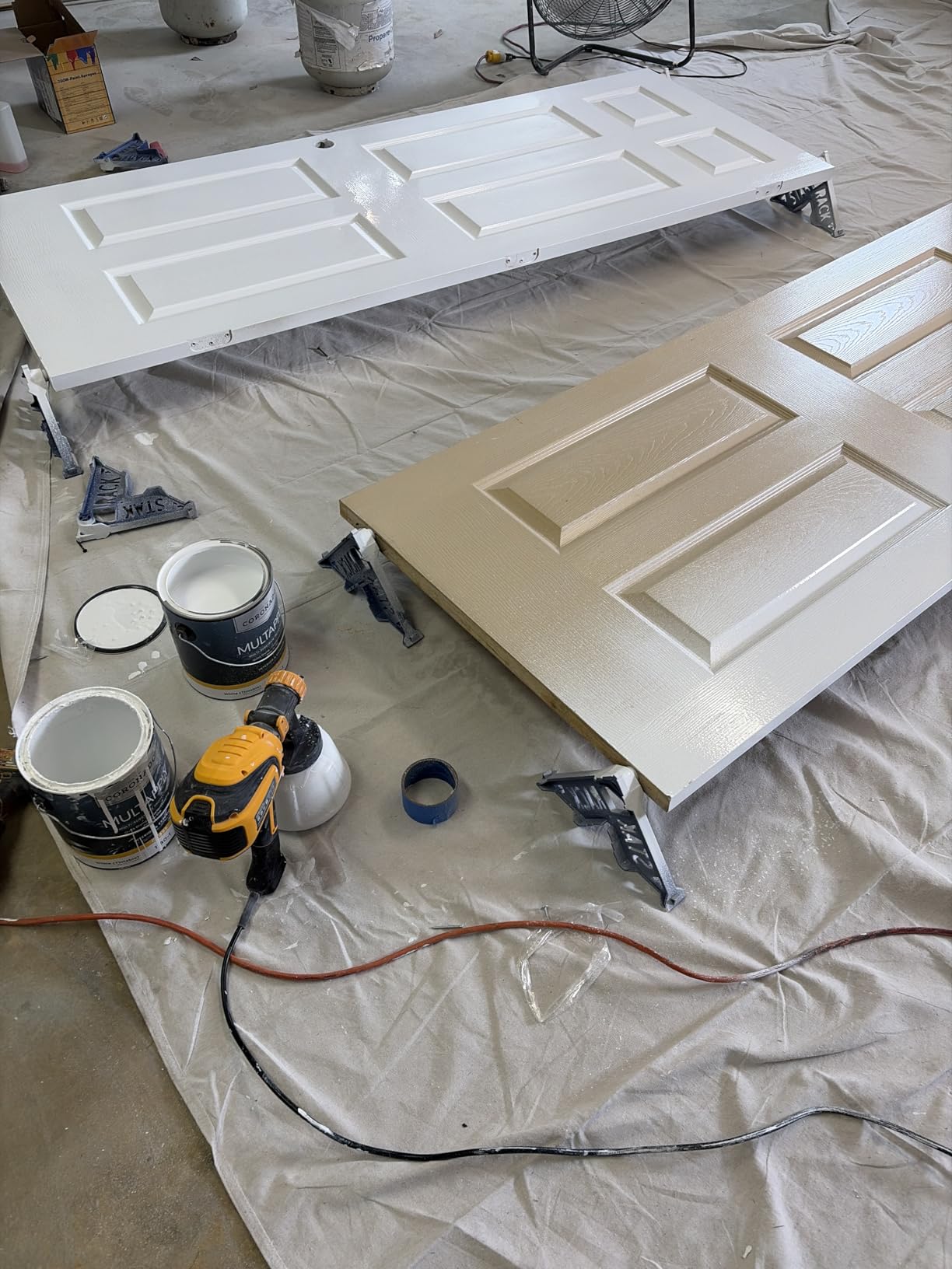 VONFORN Paint Sprayer, 700W HVLP Spray Gun with Cleaning & Blowing Joints, 4 Nozzles and 3 Patterns, VF803 Yellow customer photo 2