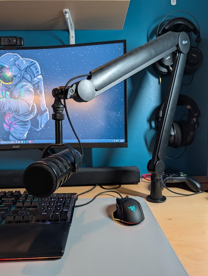 IXTECH Premium Microphone Boom Arm with Desk Mount, 360deg Rotatable, Fully Adjustable, for Podcast, Video, Gaming, Radio, Studio, Recording, Sturdy and Universal VALIANT Model customer photo 2