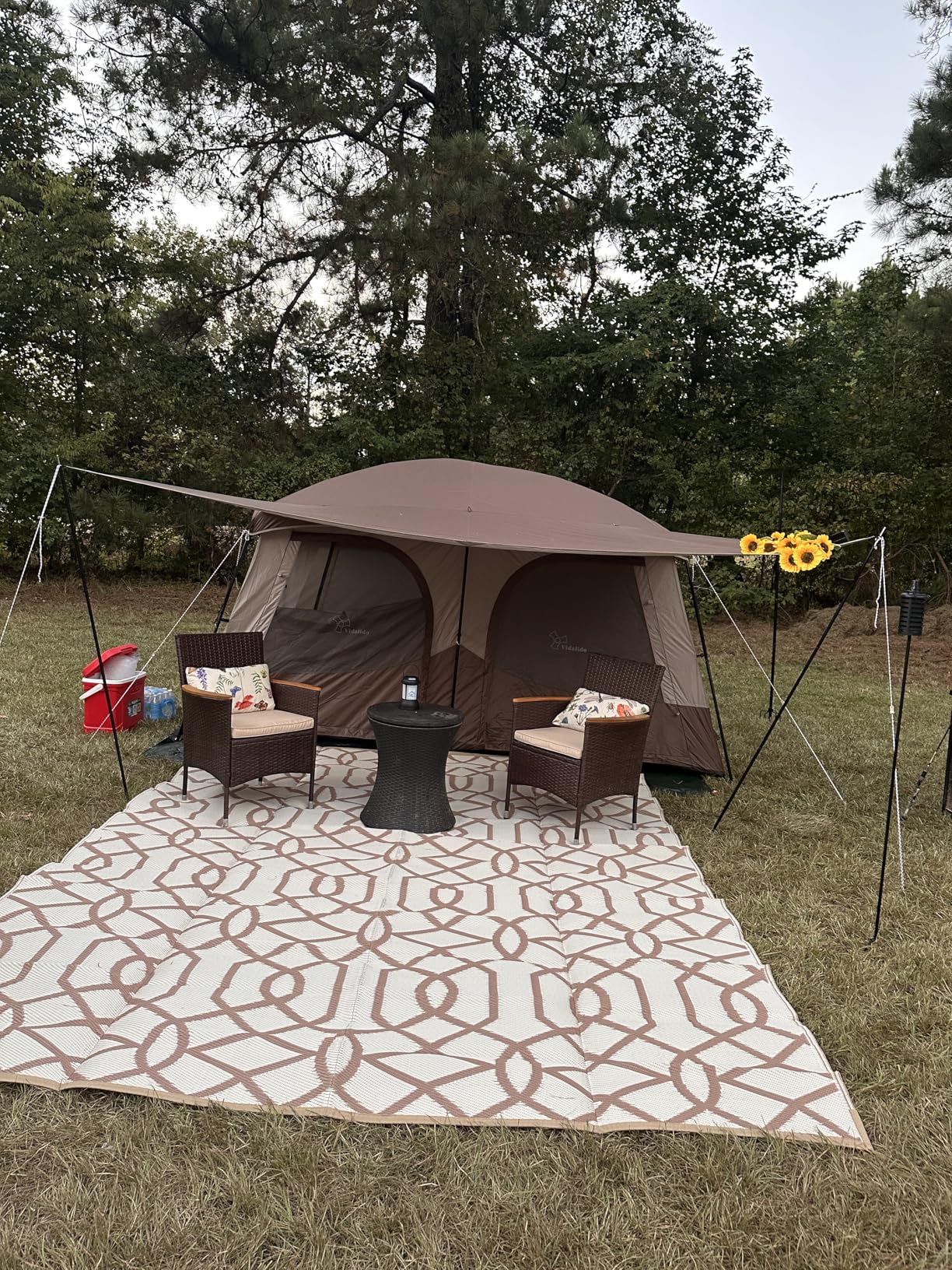 HEBE Outdoor Rug Waterproof 5x8, Plastic Straw Rug Camping Rug, Reversible Outdoor Patio Rugs RV Mat Clearance, Indoor Outside Floor Carpet for Porch,Deck,Camper,Balcony,Backyard customer photo 1