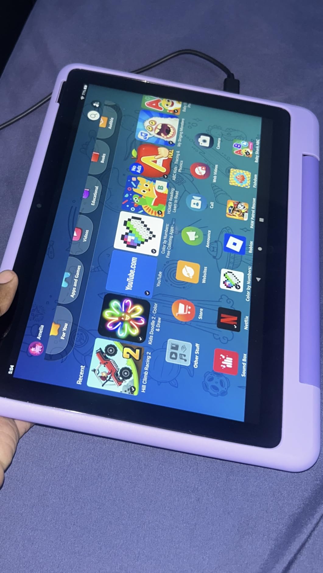 Fire HD 10 Kids Pro tablet, ages 6-12. Bright 10.1