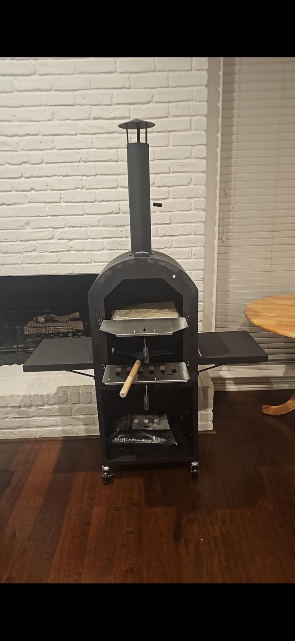 COSTWAY Outdoor Pizza Oven, Wood Fired Pizza Oven for Outside, Patio Pizza Grill with Pizza Stone, Pizza Peel, and Waterproof Cover for Backyard Camping customer photo 1