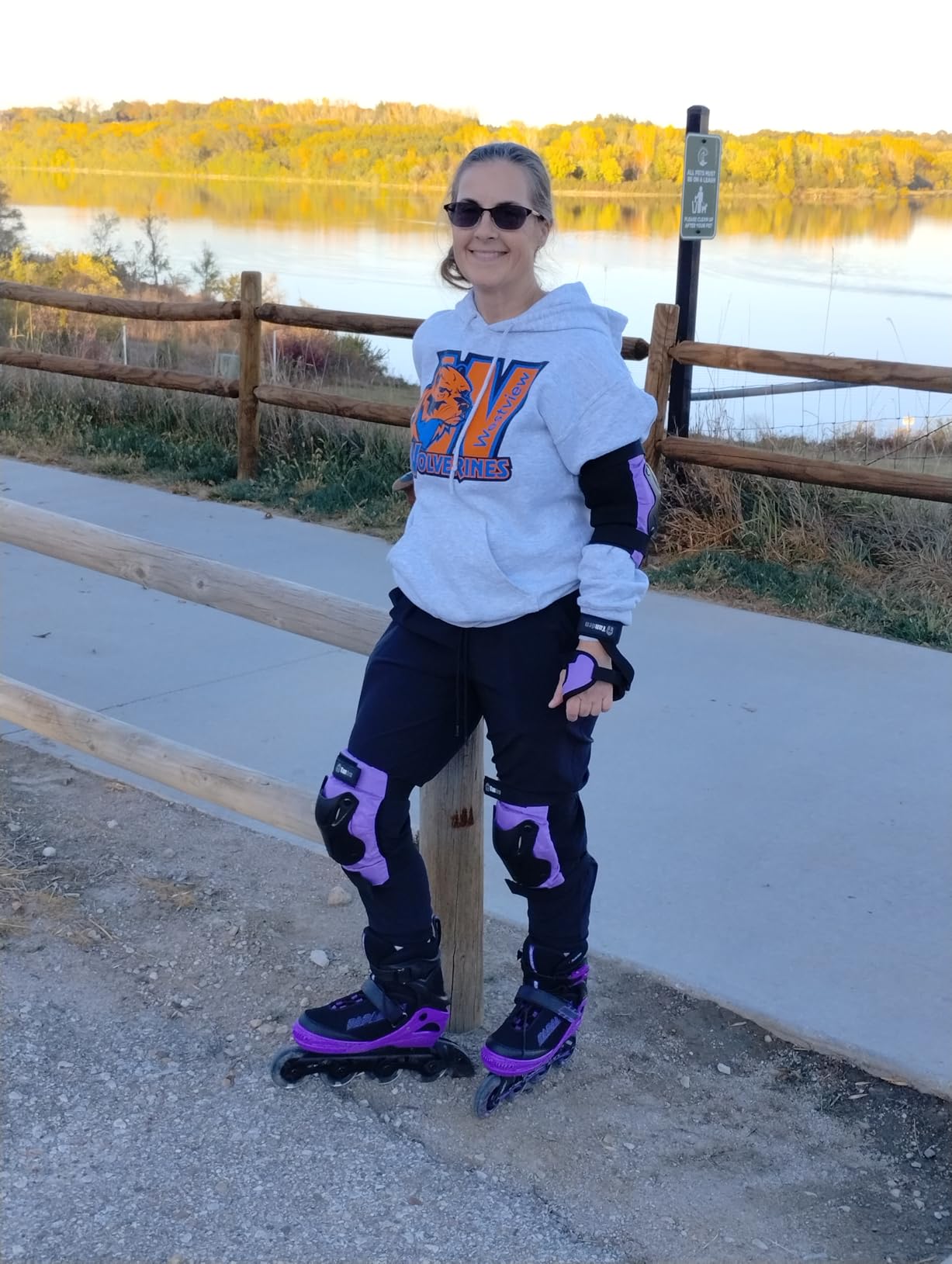 Skating Protective Gear Knee and Elbow Pads Wrist Guards for Roller Skating Skateboarding, Skate Pads Adult Knee Pads customer photo 1
