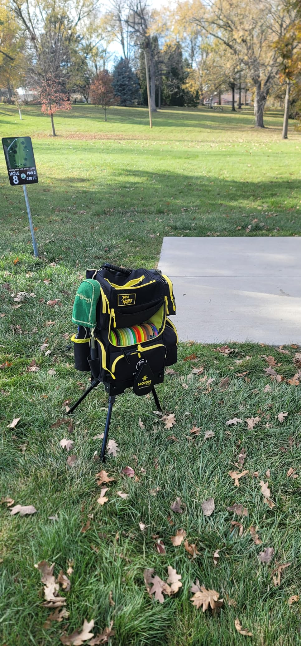 STAR FRAME Bandido Disc Golf Bag With Cooler | 30+ Disc Frisbee Golf Backpack | 4-Can Insulated Cooler | Light Durable Black & Yellow Men Women Disc Golf Bag | Huge Storage & Retriever Holder customer photo 1