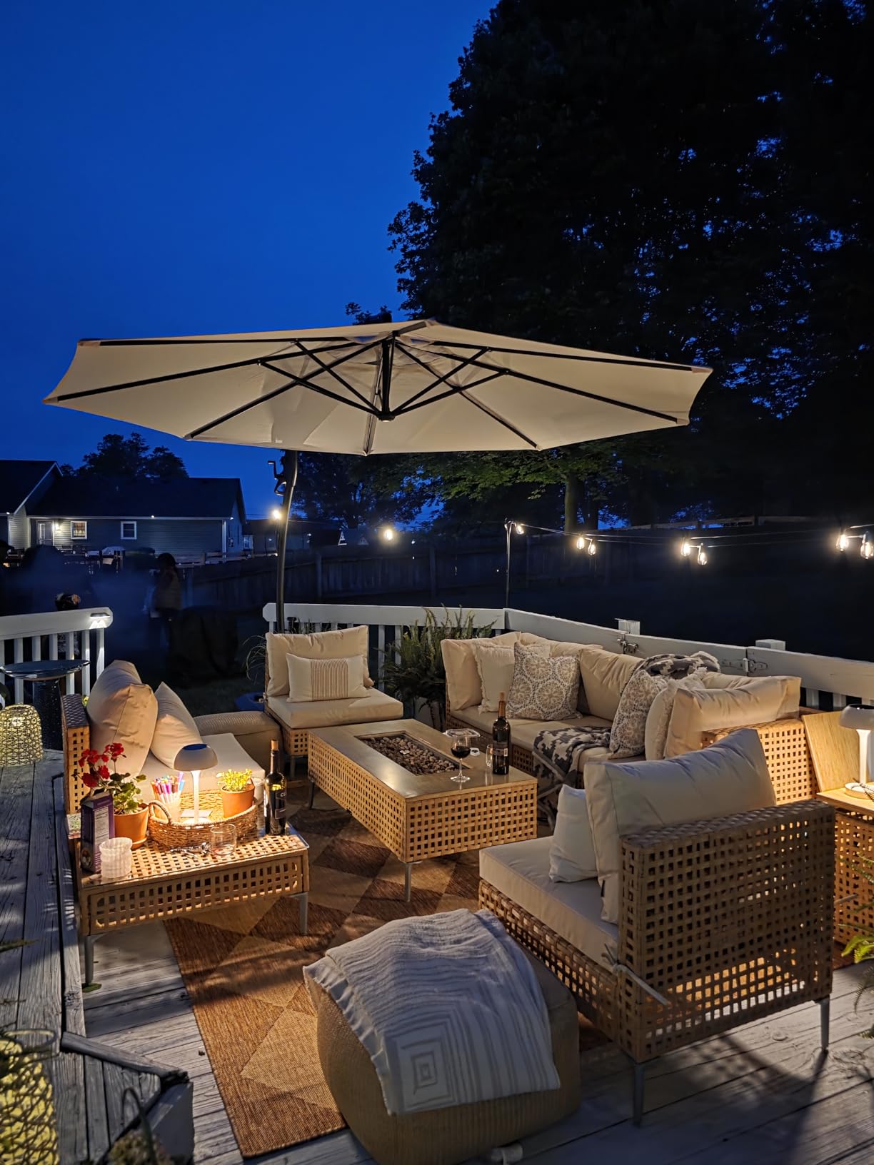 Grand patio 7-Piece Wicker Patio Furniture Set, Boho Outdoor Conversation Set Sectional Sofa with Water Resistant Thick Cushions and Coffee Table, Cream customer photo 2