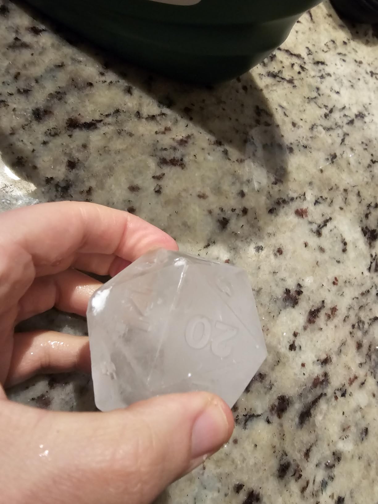 D20 Dice Shaped DND Fantasy Whisky Ice Cube Mold - Roll for Refreshment, Level Up Your Drinks with this Perfect Present for TTRPG Fans, Gamers, Geeks and Nerds customer photo 1