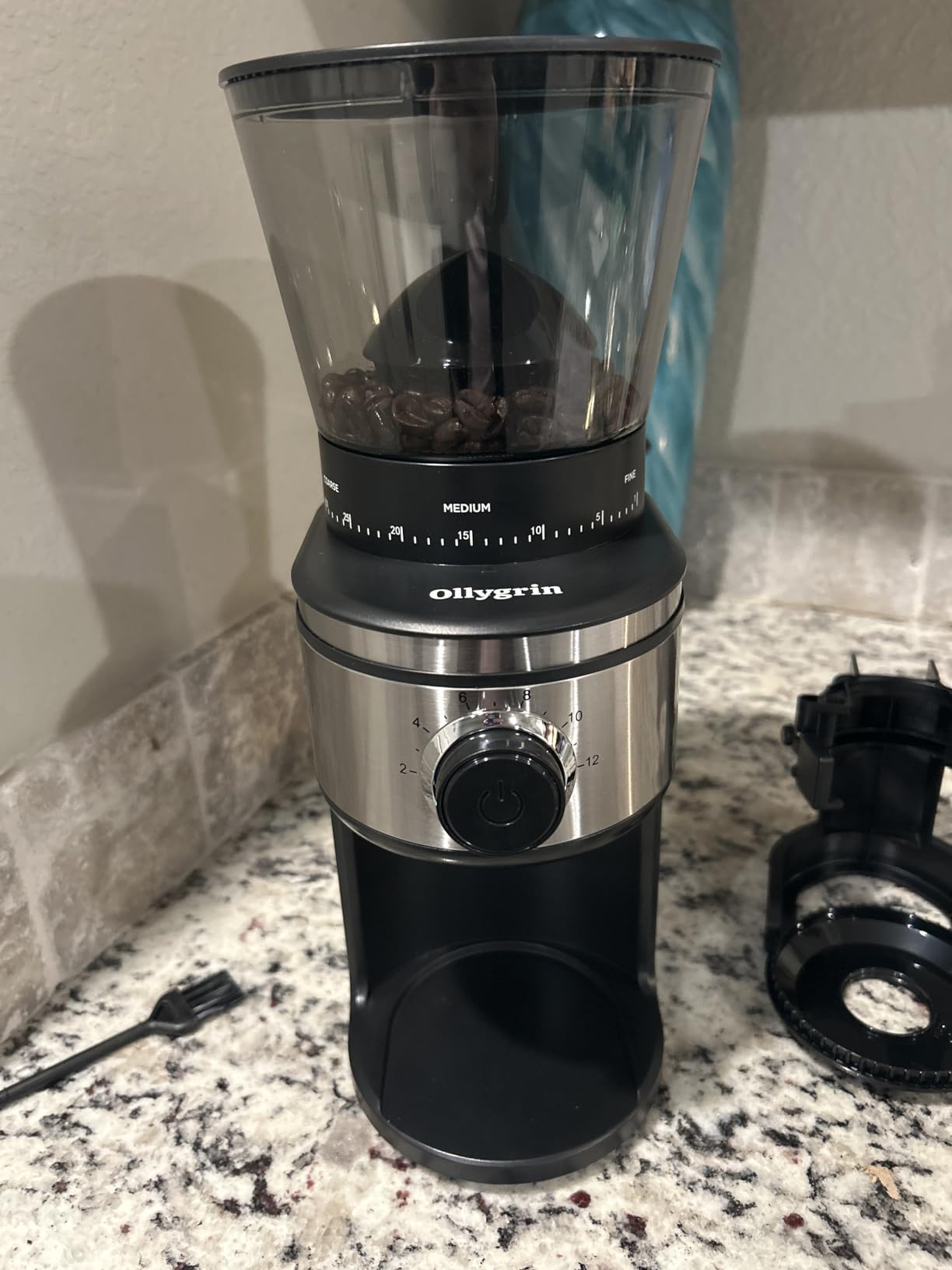 Burr Coffee Grinder, Electric Conical Coffee Bean Grinder With 30 Adjustable Grind Settings For 2-12 Cups, Sliver & Black customer photo 2