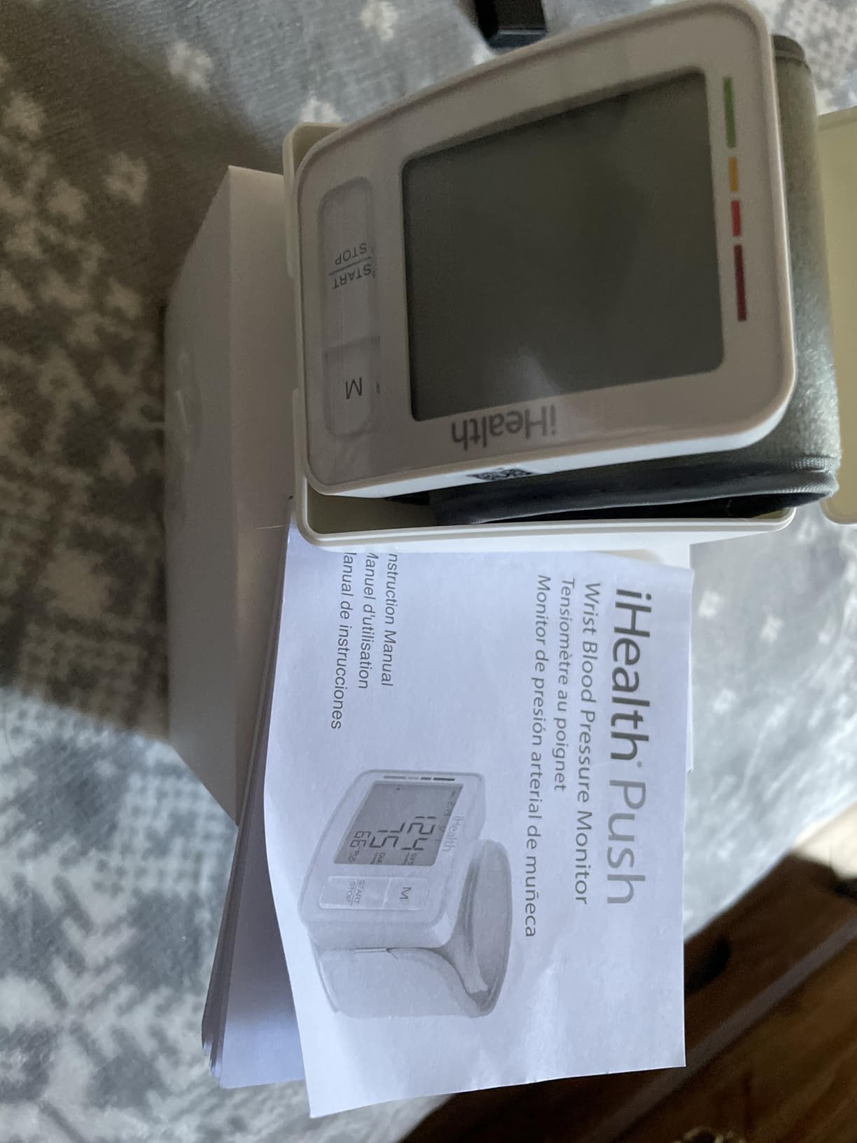 iHealth Push Wrist Blood Pressure Monitor, Digital Bluetooth Blood Pressure Machine with Large Display and Portable Carrying Case for At Home and Travel Use customer photo 2