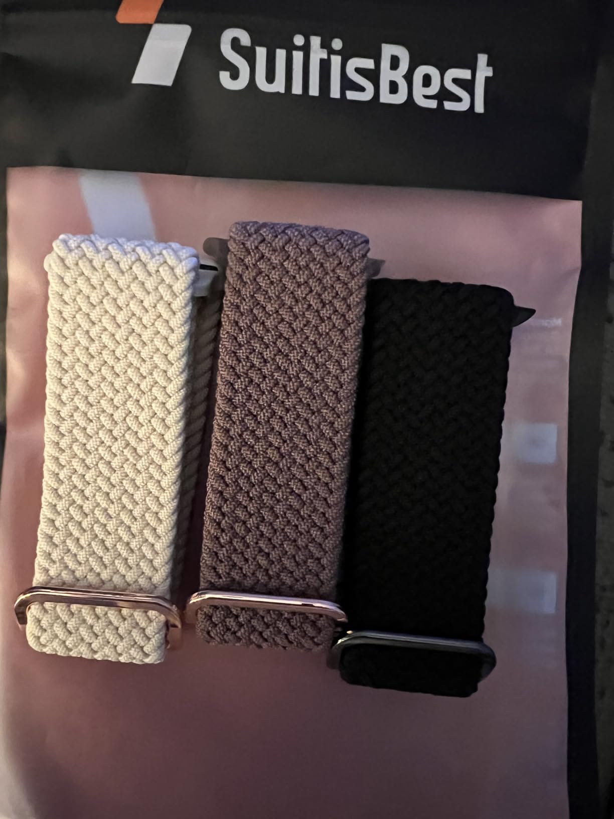 Braided Stretchy Solo Loop Compatible for Apple Watch Band 38mm 40mm 41mm 42mm 44mm 45mm 46mm 49mm for Women Men, Nylon Elastic Straps Wristbands for iWatch Series 11/10 9 8 7 6 5 4 3 SE/Ultra 3 2 1 customer photo 2