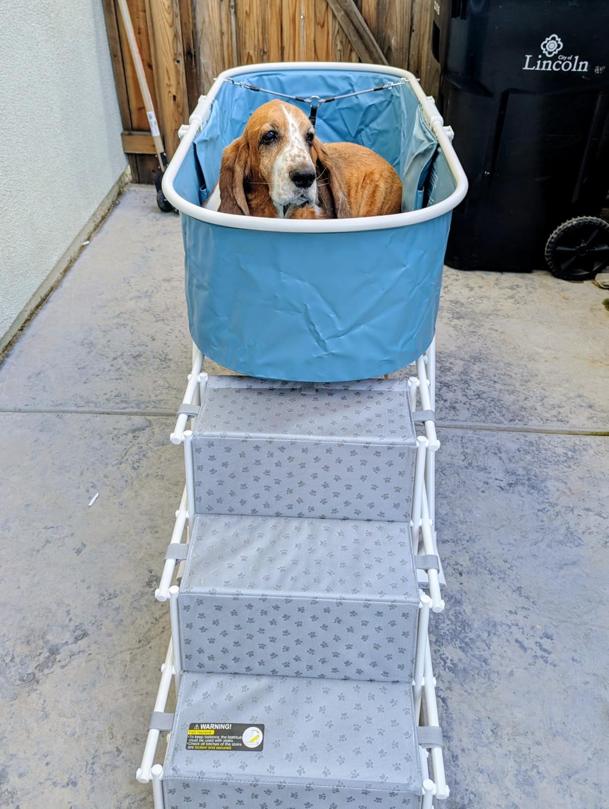 Furesh Big Dipper Dog Bath Tub with Stairs, Elevated Portable Foldable Wash Station with Steps for Bathing, Shower and Grooming, Indoor, Outdoor, for Medium to Large Size Dogs customer photo 1