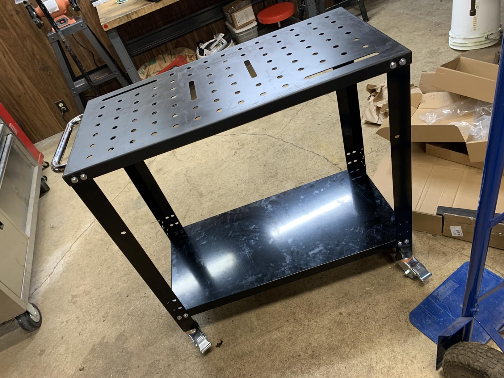 36×18 Welding Table, 1200 lbs Load Capacity, Nitriding Tabletop, Portable Welding Table with 5/8