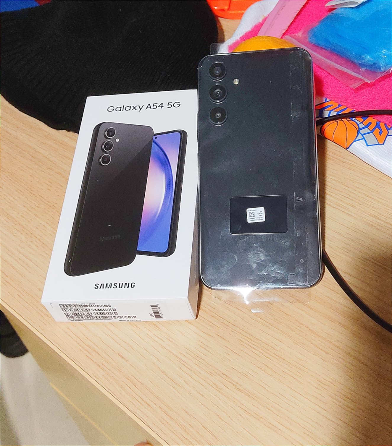 Galaxy A54 5G A Series Cell Phone, Unlocked Android Smartphone, 128GB, 6.4 inch Fluid Display Screen, Pro Grade Camera, Long Battery Life, Refined Design, US Version, 2023, Awesome Black customer photo 1
