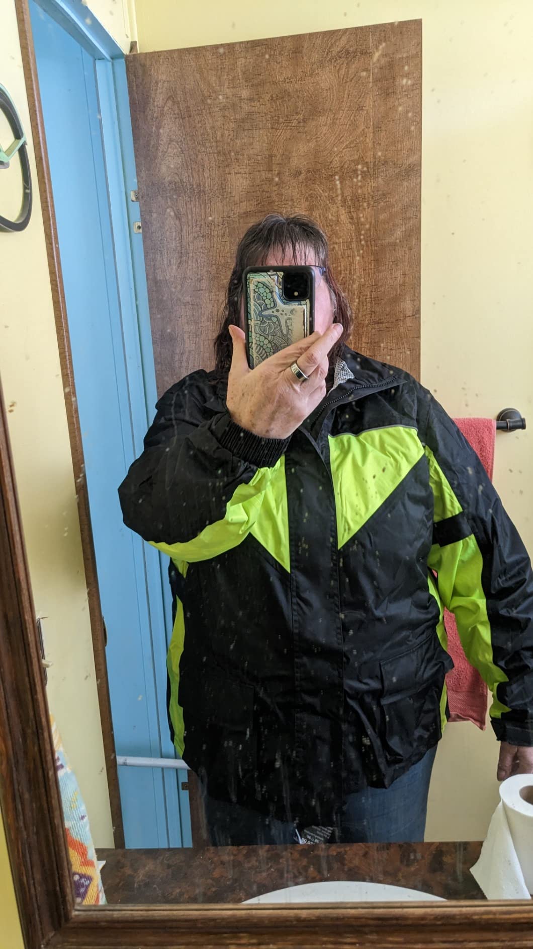 iCreek Motorcycle Rain Suit for Men and Women Waterproof Anti-storm Raincoat High Visibility Rain Gear customer photo 1