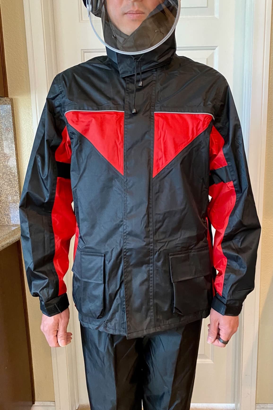 iCreek Motorcycle Rain Suit for Men and Women Waterproof Anti-storm Raincoat High Visibility Rain Gear customer photo 2