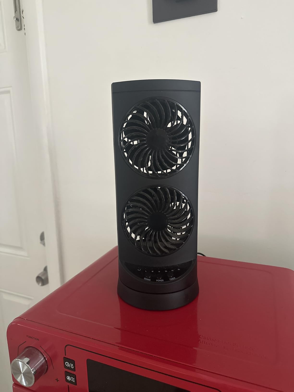 Personal Tower Cooling Fans that Blow Cold Air, Standing Small Desk Fan with 3 Speeds & Timer, 60° & 110° Oscillating Table Fan, Quiet and Safe Electric Floor Fan for Bedroom, Bedside, Home, Office customer photo 2