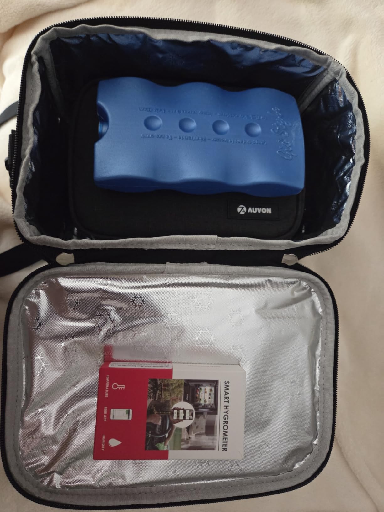 AUVON Insulin Cooler Travel Case with 4 × 160g Ice Packs for Longer Cooling Effect, TSA-Approved Medication Cooler Bag for 8 Insulin Pens & Diabetic Supplies, Portable Handle for Diabetic Travelers customer photo 2
