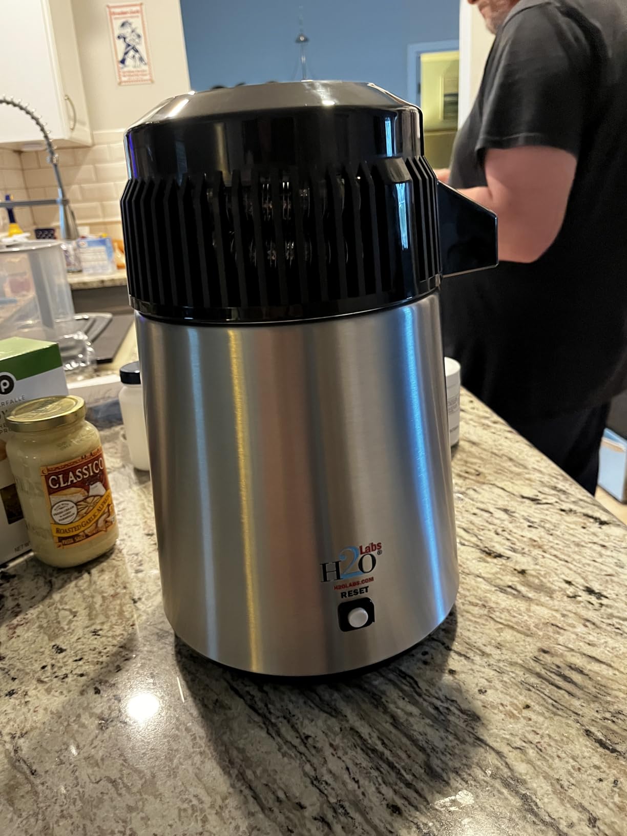 H2o Labs Best-in-Class Model 100SS Stainless Steel 1-Gallon Countertop Home Water Distiller with Break-Resistant Food-Safe Polypropylene Carafe and Most Effective VOC Removal customer photo 1